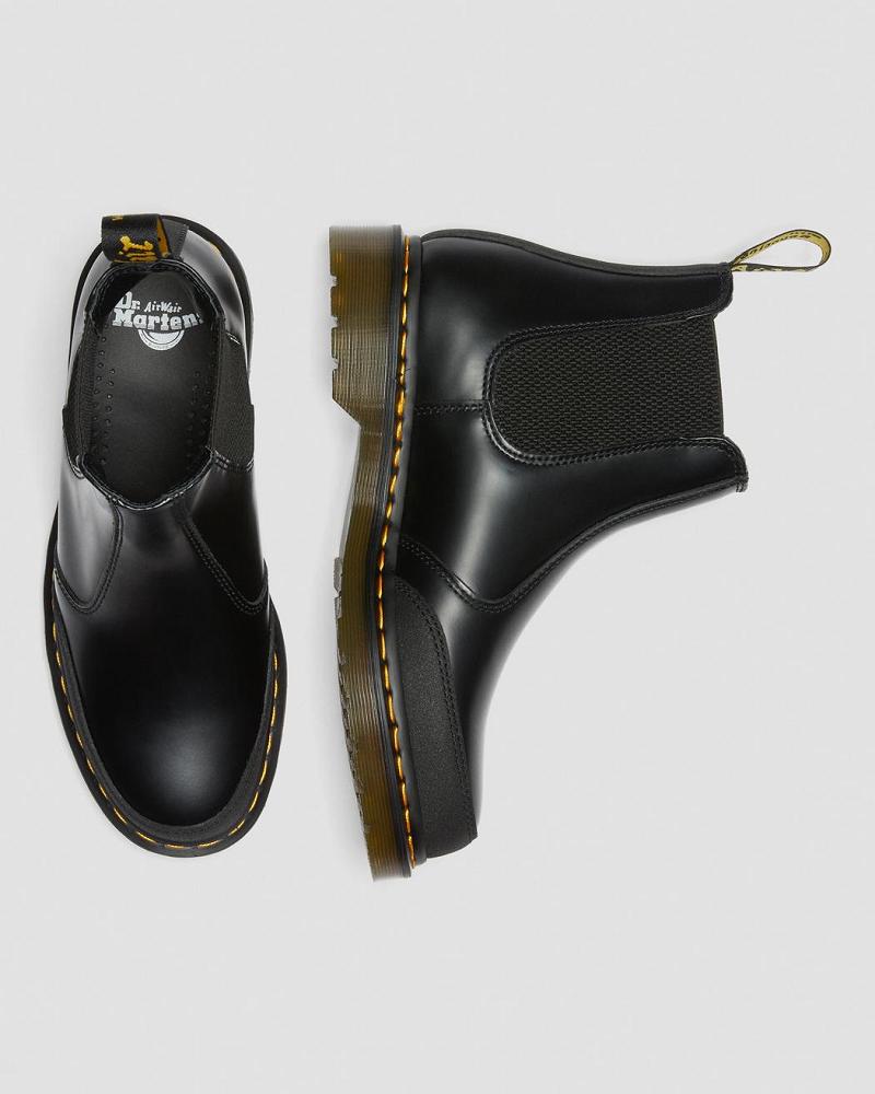 Dr Martens 2976 Guard Panel Læder Ankelstøvler Herre Sort | DK 420OKI